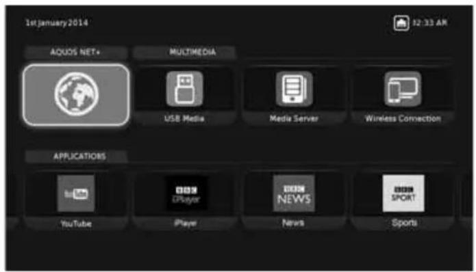 SHARP LC-55CFE6352K - APPLICATIONS MENU - 1