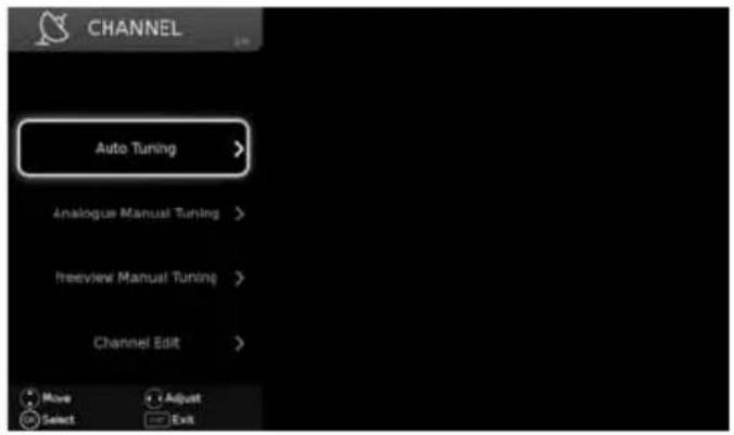 SHARP LC-55CFE6352K - CHANNEL MENU - 1