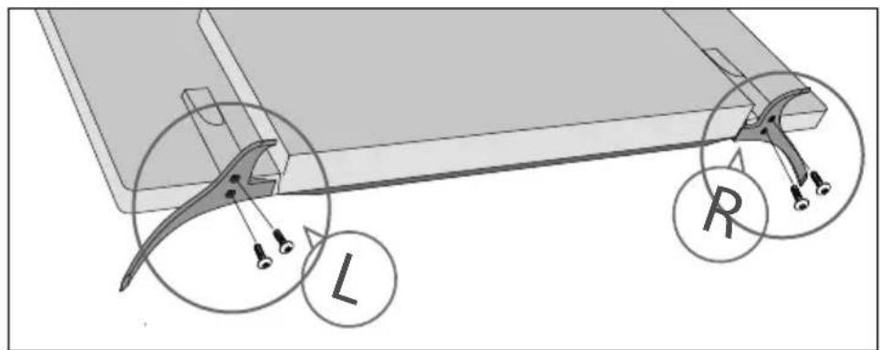 SHARP LC-55CFE6352K - Attaching the stand feet - 3