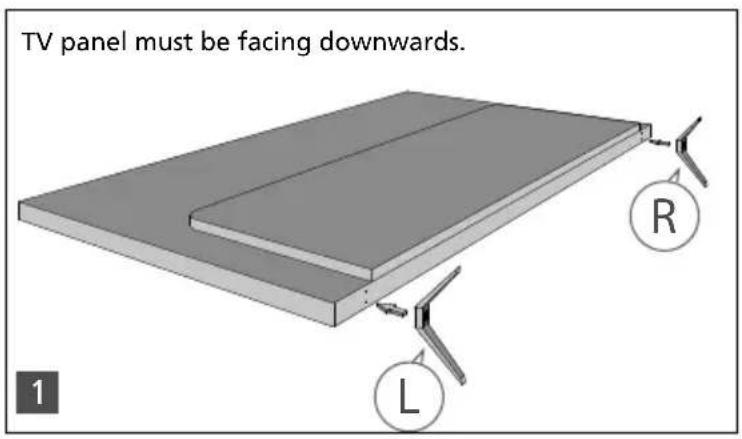 SHARP LC-50CFE5101K - Attaching the stand/feet - 2