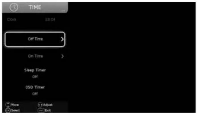 SHARP LC-50CFE5101K - TIME MENU - 1
