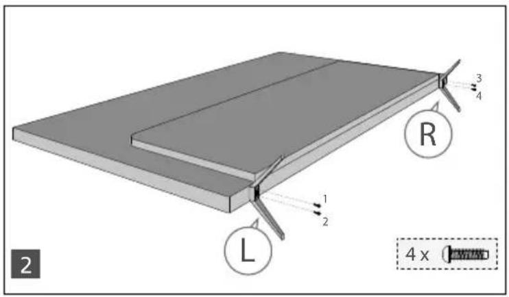 SHARP LC-50CFE5101K - Attaching the stand/feet - 3