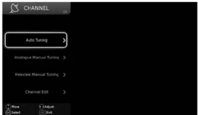 SHARP LC-50CFE5101K - CHANNEL MENU - 1