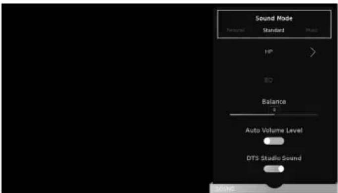 SHARP LC-49UI7352K - SOUND MENU - 1
