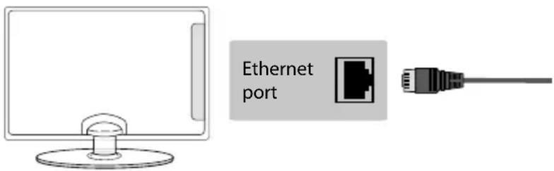 SHARP LC-49SFE7451K - Connecting your TV with an Ethernet/LAN cable: - 1
