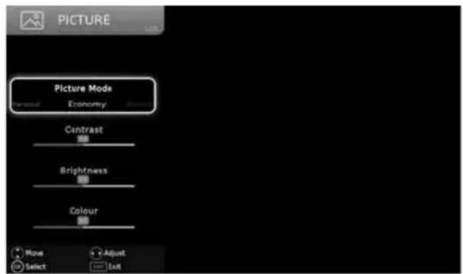SHARP LC-49SFE7451K - PICTURE MENU - 1