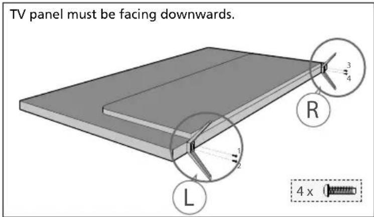 SHARP LC-49CUG8052K - Detaching the stand - 1