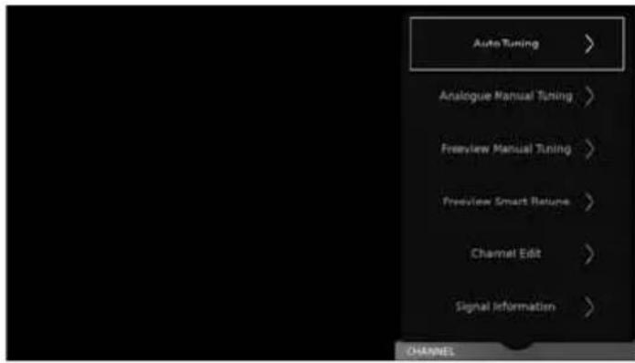 SHARP LC-49CUG8052K - CHANNEL MENU - 1
