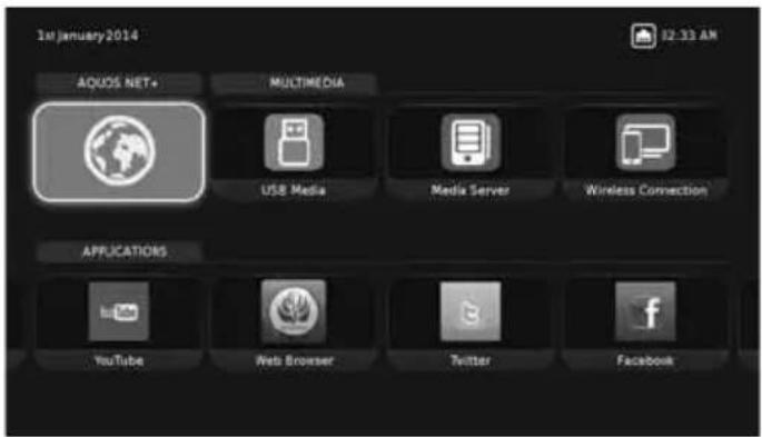 SHARP LC-49CFE6242K - APPLICATIONS MENU - 1