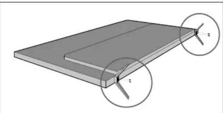 SHARP LC-49CFE6242K - Detaching the stand - 1