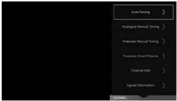 SHARP LC-48CFG6002K - CHANNEL MENU - 1