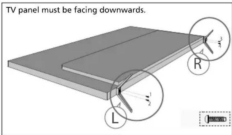 SHARP LC-48CFG6002K - Detaching the stand - 1