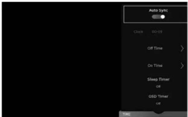 SHARP LC-40FI5442KF - SETTINGS - TIME MENU - 1
