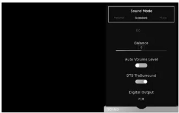 SHARP LC-40FI5442KF - SOUND MENU - 1