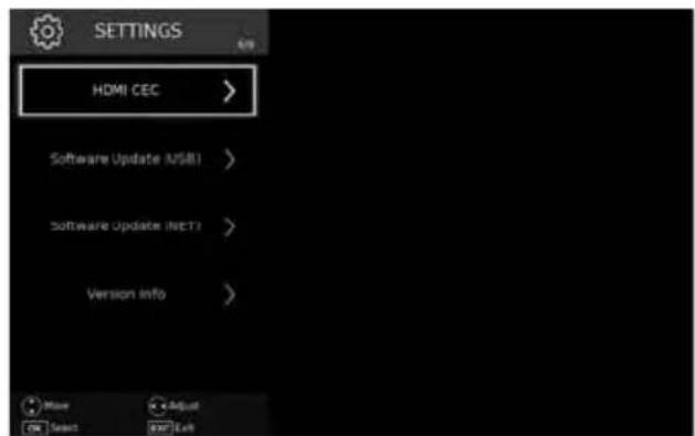 SHARP LC-40CFF4041K - SETTINGS MENU - 1