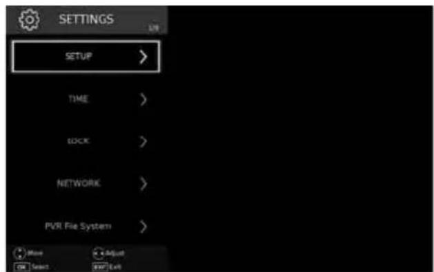 SHARP LC-40CFF4041K - SETTINGS MENU - 1