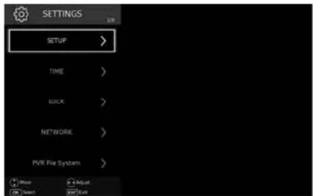 SHARP LC-40CFF4041K - SETTINGS MENU - 1