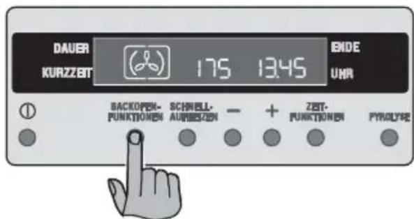 DAUER KURZZEBT 175 1345 ENDE UHR BACKOPEN- PUNKTIONEN SCHWELL- AURBEZEN + ZEST- FUNKTIONEN PYROLYRE