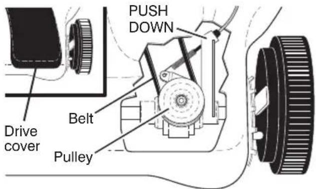 PUSH DOWN Drive cover Belt Pulley