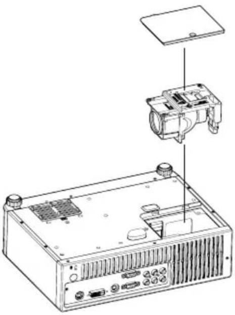 SANYO PLC-WXU10E - Replacing the Lamp - 2