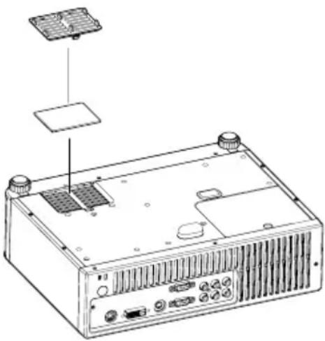 SANYO PLC-WXU10E - Cleaning the Air Filter - 2