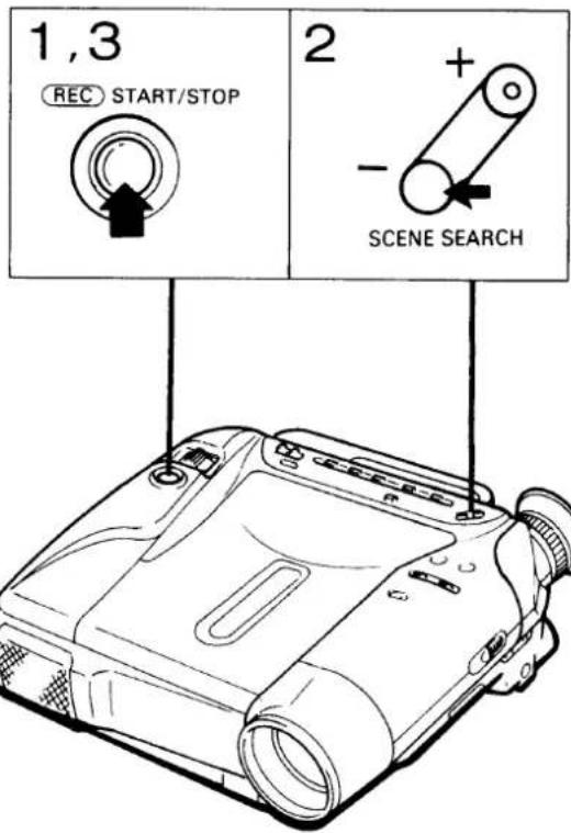 1,3 REC START/STOP 2 + - SCENE SEARCH
