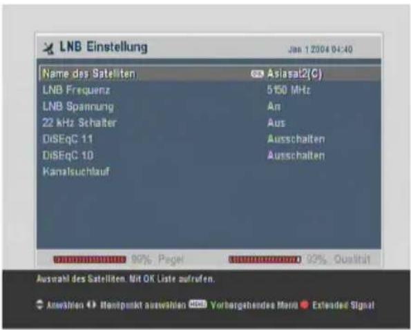 TOPFIELD TF 7720 HSCI - Konfigurierung der LNB-Einstellungen. - 2