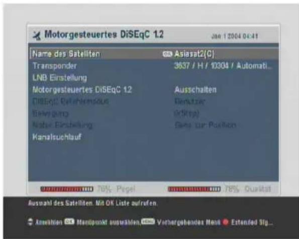 TOPFIELD TF 7700 HSCI - Konfigurierung der DiSEqC1.2 Einstellungen - 2
