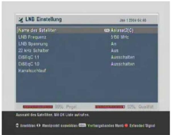 TOPFIELD TF 7700 HSCI - Konfigurierung der LNB-Einstellungen. - 2
