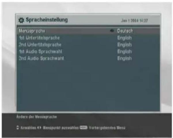 TOPFIELD TF 7700 HSCI - Spracheinstellungen - 1