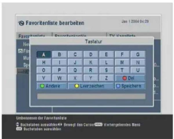 TOPFIELD TF 7700 HSCI - Bearbeitender Favoritenliste - 2