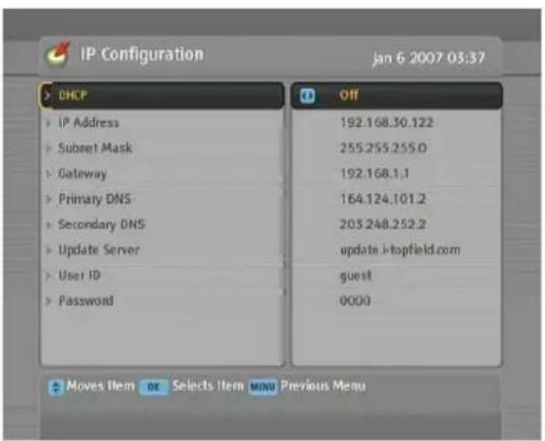 TOPFIELD TF 7700 HD PVR - Konfigurierung des Digitalreceivers - 1