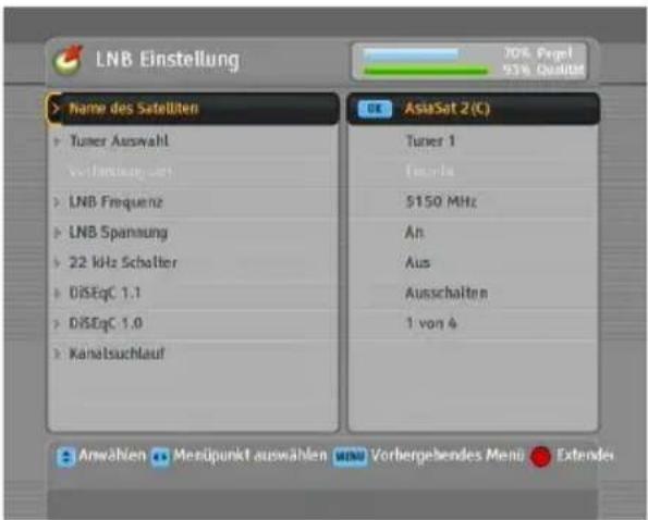 TOPFIELD TF 7700 HD PVR - Konfiguration der LNB-Einstellungen - 2