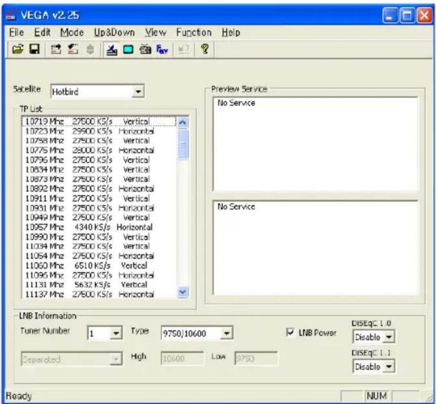 TOPFIELD TF 6000 PVRE - Bearbeiten der Satelliten- und Transponderliste - 1