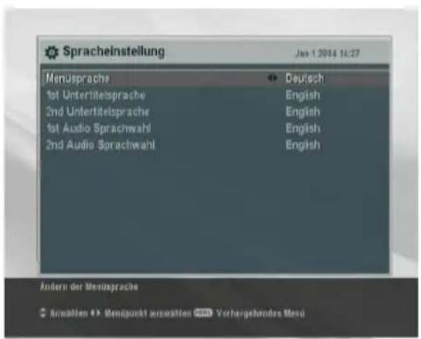 TOPFIELD TF 6000 PVRE - Spracheinstellungen - 1