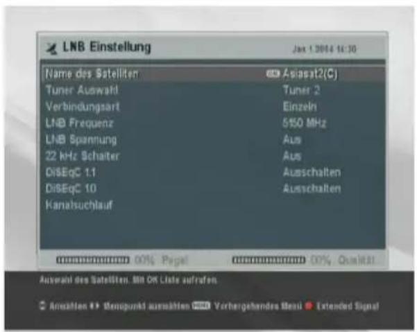 TOPFIELD TF 6000 PVRE - Konfigurierung der LNB-Einstellungen. - 2