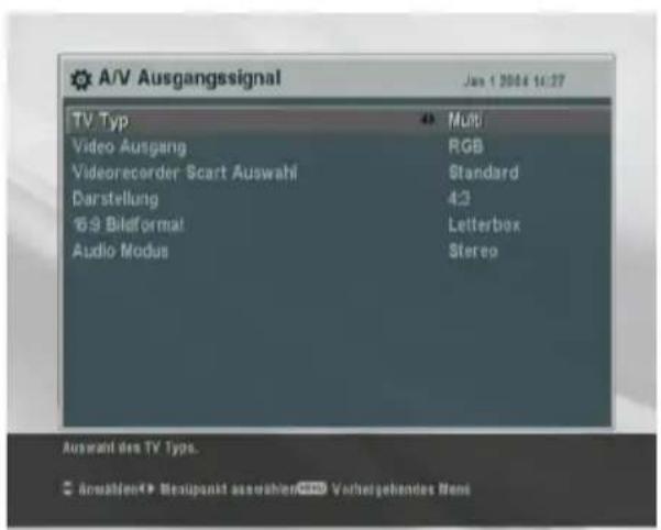 TOPFIELD TF 6000 PVRE - Video- und Audioeinstellungen - 1