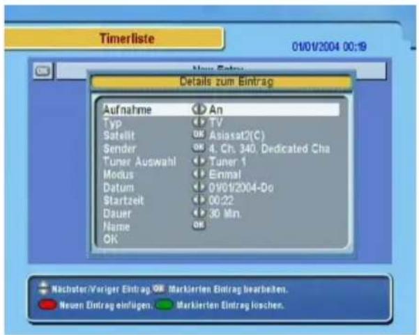 TOPFIELD TF 5500 PVR - Timeraufnahme - 1