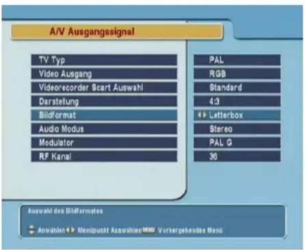 TOPFIELD TF 5500 PVR - Video- und Audioeinstellungen - 1