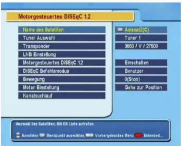 TOPFIELD TF 5500 PVR - Konfigurierung der DiSEqC 1.2 Einstellungen - 2