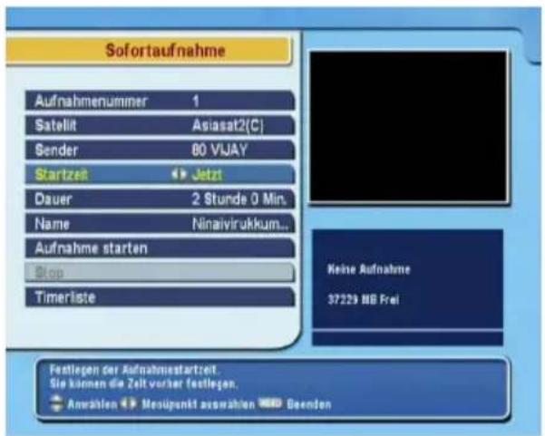 TOPFIELD TF 5500 PVR - Aufnahme des aktuellen Programmes - 1