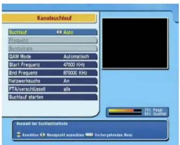 TOPFIELD TF 5200 PVRc - Suche von Rundfunksendern - 1