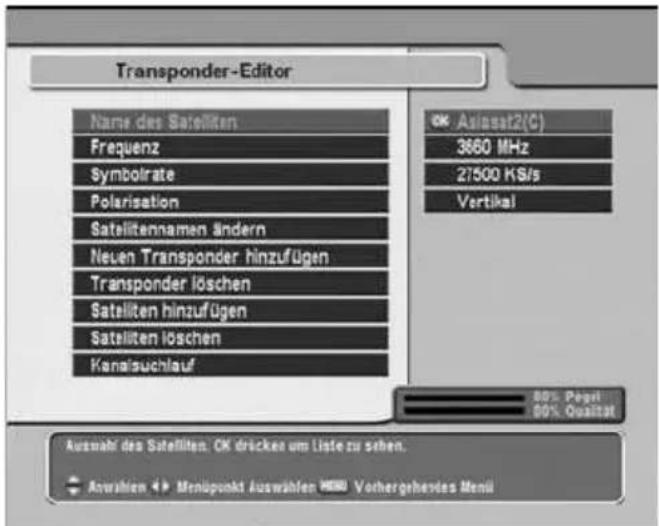 TOPFIELD TF 5000 CI Plus - 4.5.5Satelliten/TPbearbeiten - 1