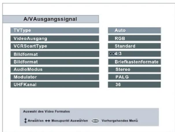TOPFIELD TF 4000 PVR - I-4. AV-Einstellungen - 1