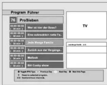 TOPFIELD TF 4000 PVR - EPG (Elektronischer Programmführer) - 1