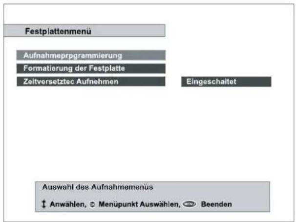 TOPFIELD TF 4000 PVR - Festplattenmenü (HDD Service) - 1