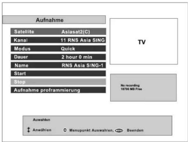 TOPFIELD TF 4000 PVR - Aufnehmen mit dem PVR - 1