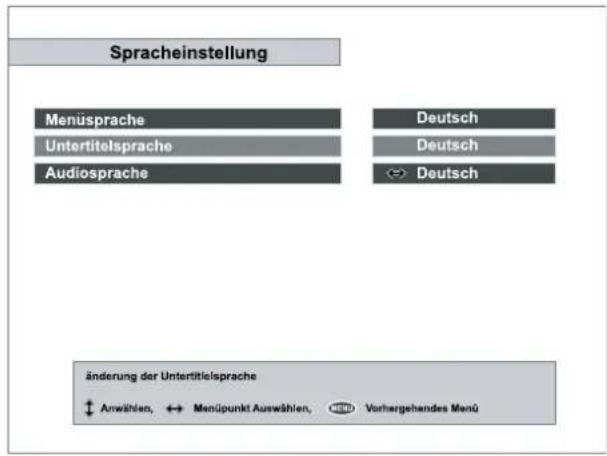 TOPFIELD TF 4000 PVR - I-3. SPRACHEINSTELLUNG - 1