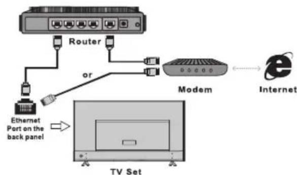 TESLA 40T319SFS - Connecting to a wired network - 1