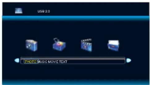 USB 2.0 PHOTO MUSIC MOV E TEXT